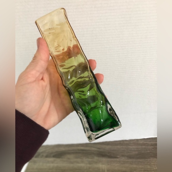 Vtg Japanese Tajima Bark Texture Gradient Vase - Picture 4 of 11